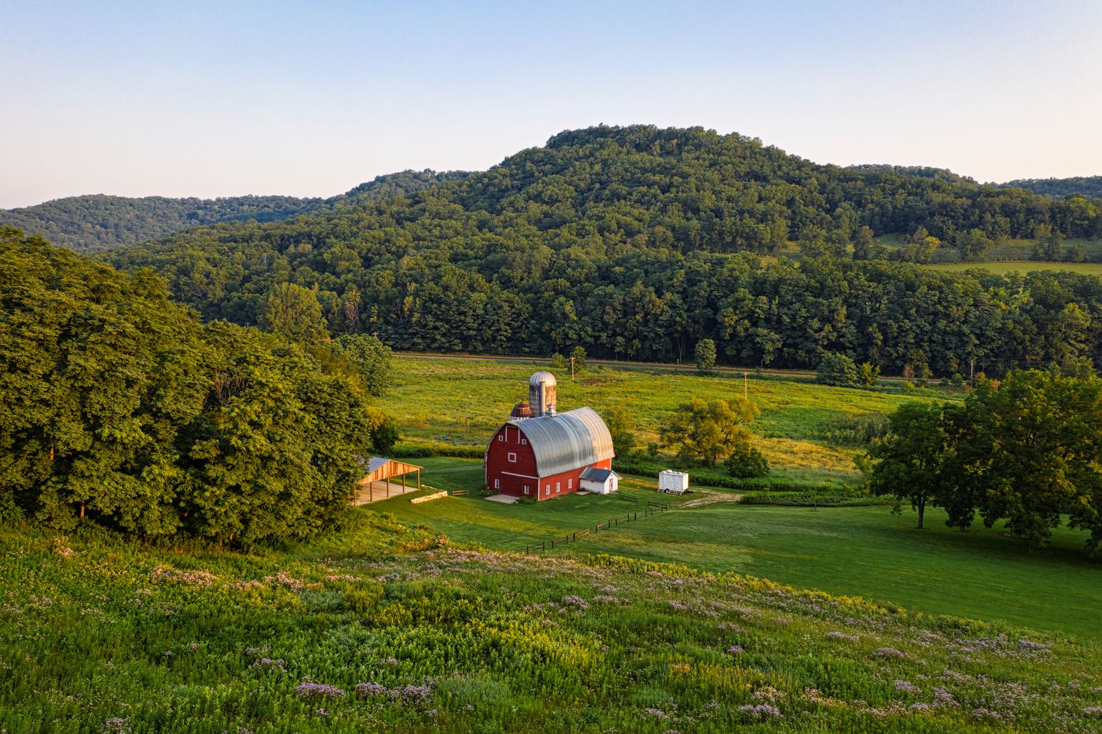 Red barn in rural Earlysville, VA